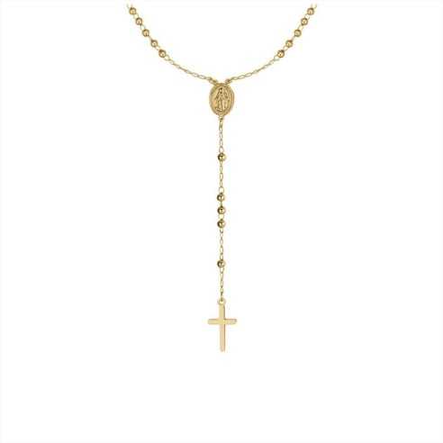 COLLANA DONNA IN ACCIAIO GOLD ROSARIO LUCA BARRA