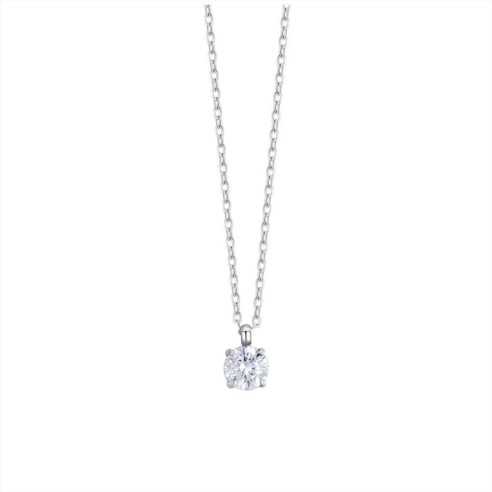 COLLANA DONNA IN ACCIAIO CON CRISTALLO BIANCO LUCA BARRA