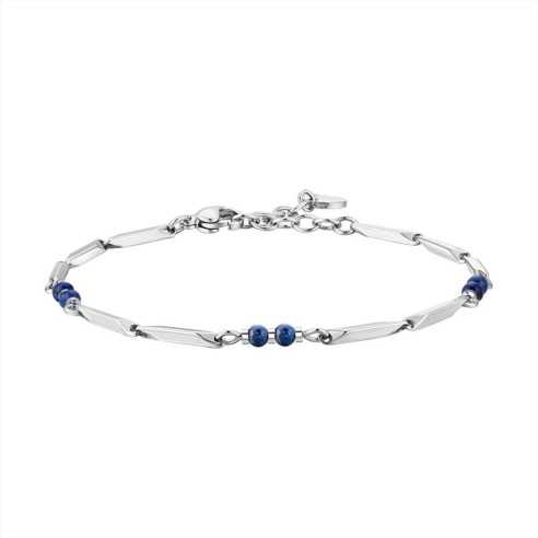 BRACCIALE UOMO IN ACCIAIO CON PIETRE LAPIS LUCA BARRA 
