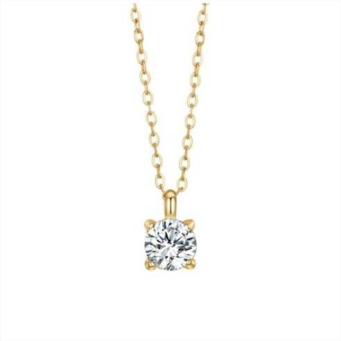 COLLANA DONNA IN ACCIAIO IP GOLD CON CRISTALLO BIANCO LUCA BARRA