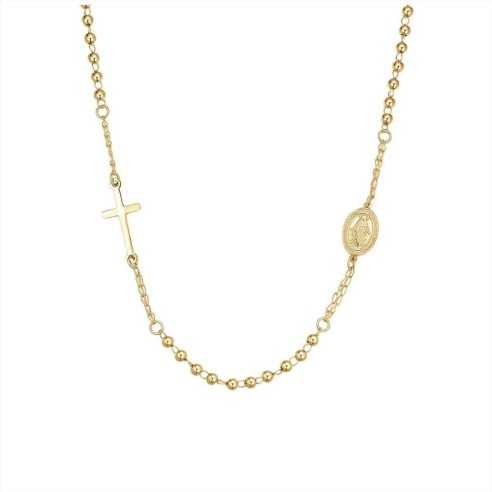 COLLANA DONNA IN ACCIAIO CON MEDAGLIETTA MADONNINA LUCA BARRA